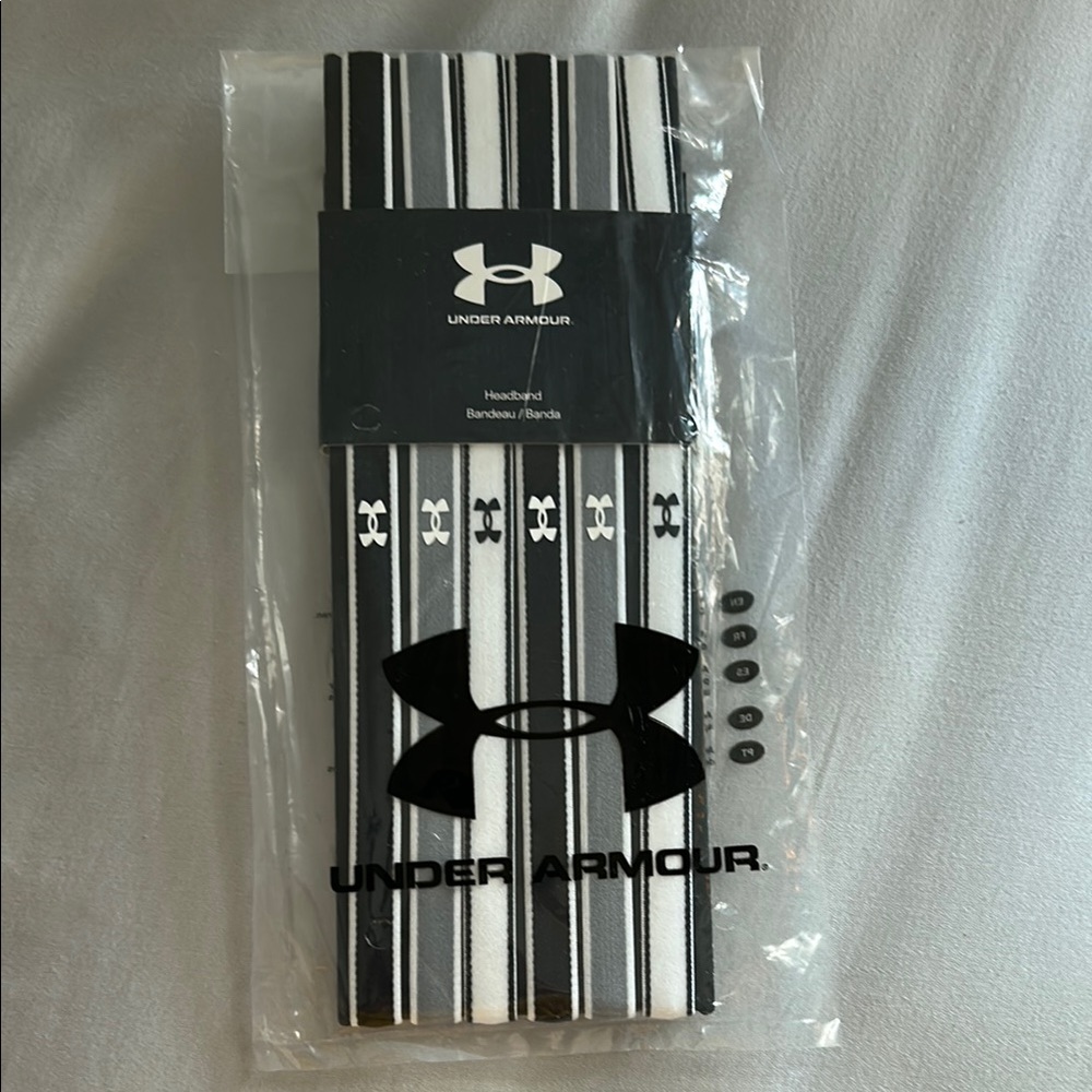 Under Armour Striped Black and White Headbands